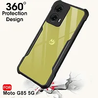 Mobile Back Cover for Motorola Moto G85 5 G (Black Shock Proof Transparent)-thumb2