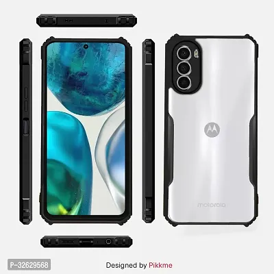 Mobile Back Cover for Motorola Moto G82  5 G (Black Shock Proof Transparent)-thumb4