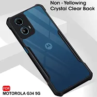 Mobile Back Cover for Motorola Moto G34  5 G (Black Shock Proof Transparent)-thumb2