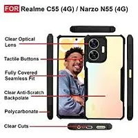 Mobile Back Cover for Realme C55 5 G (Black Shock Proof Transparent)-thumb2