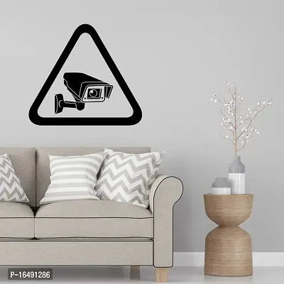 Security Camera Sign2 Wall Decals, Easy to Apply and Remove, 29cm-thumb0