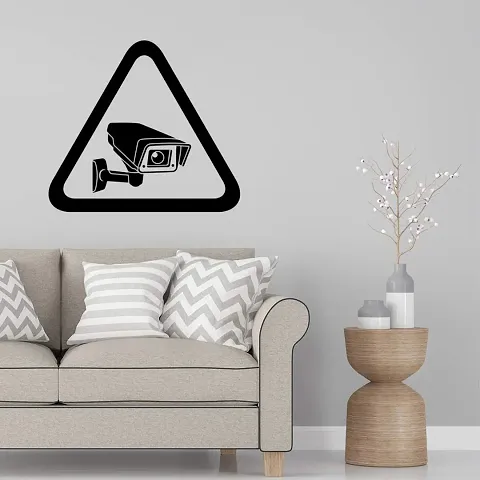 Security Camera Sign2 Wall Decals, Easy to Apply and Remove, 29cm