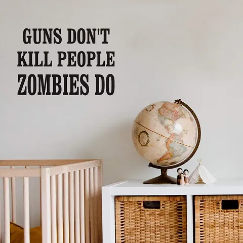 Guns Zombies Wall Decals, Easy to Apply and Remove, 29cm