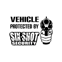 Vehicle Protected Handgun Gun Wall Decals, Easy to Apply and Remove, 29cm-thumb1