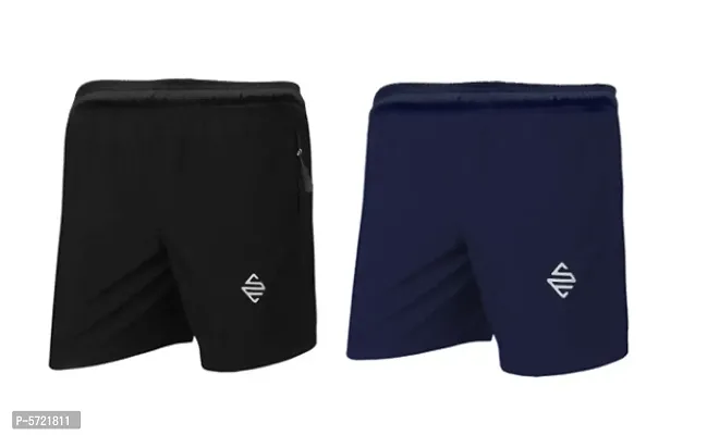 Stylish Lyocell Regular Fit Shorts for Men- combo of 2-thumb0