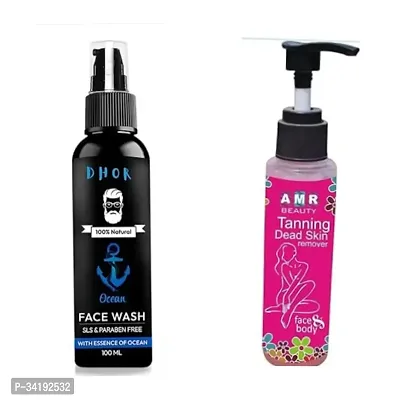 Natural Ocean Face Wash With Tanning And Dead Skin Remover Gel Pack Of 2