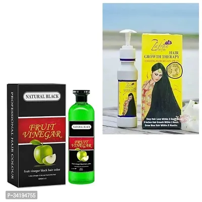 Hair Growth Therapy Jafran Hair Oil 100ML With Vinegar Black Hair Color Gel Pack Of 2