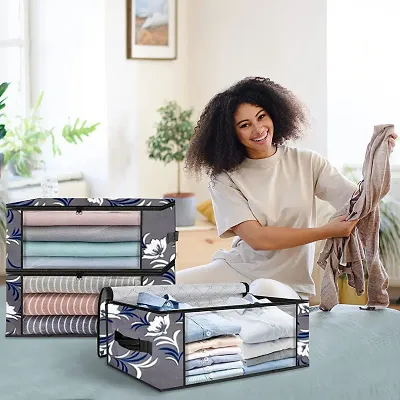 Fab totes 6 Pack Clothes Storage, Foldable Blanket Storage Bags, Storage  Contain