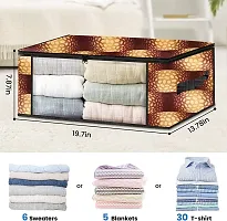 KVAR 1 Pack Clothes Storage Bag Organizer with Reinforced Handle, Great for Clothes, Blankets, Bedding, Wardrobe Storage (Unique code/230722CSBOP133)-thumb2