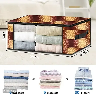 KVAR 1 Pack Clothes Storage Bag Organizer with Reinforced Handle, Great for Clothes, Blankets, Bedding, Wardrobe Storage (Unique code/230722CSBOP133)-thumb3