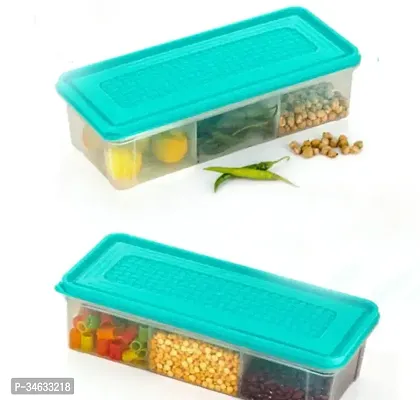 3 Section Plastic Kitchen Container Pack of 2-thumb0