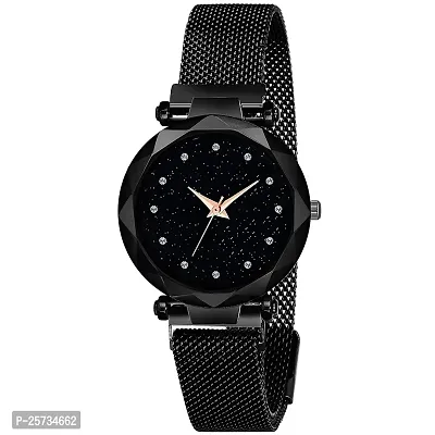 CORBITAL Analog Black Dot Dial Women's Watch for Ladies Wrist Watch (Black) - Pack of 1-thumb0