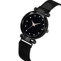 CORBITAL Analog Black Dot Dial Women's Watch for Ladies Wrist Watch (Black) - Pack of 1-thumb2