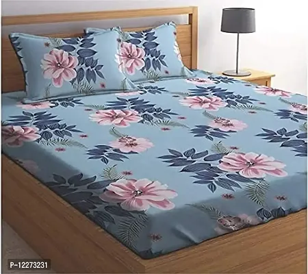 VARLEE Microfiber Heavy Quality Queen Size Double Bedsheet for Double Bed with 2 Pillow Covers,3D Printed 180 TC Bedsheet (Multicolor)