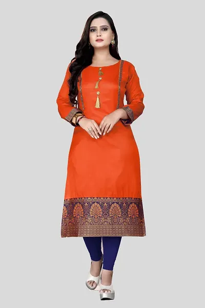 Stylish Sana Silk Stitched Kurta For Women