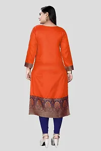 Stylish Orange Sana Silk Kurta For Women-thumb1