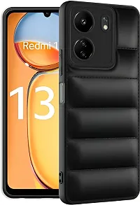 Mtechzon Back Cover for Redmi 13C 4G Black Flexible Silicon Pack of 1-thumb1