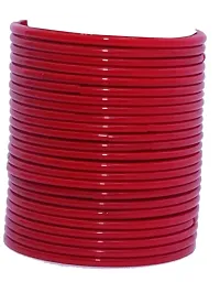 Elegant Red Glass Bangle for Women and Girls 24 Pcs-thumb1