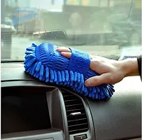 Car Washing Sponge With Microfiber Washer Towel Duster For Cleaning Car. Bike Vehicle ( Color May Vary ) (PACK-1)-thumb2