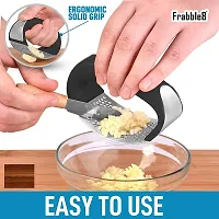 TADAKNATH Stainless Steel Garlic Presser |Garlic Press Crusher for Kitchen |Ginger Presser for Kitchen| Garlic Crusher for Kitchen (Black, Pack of 1)-thumb1