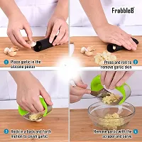 TADAKNATH Stainless Steel Garlic Presser |Garlic Press Crusher for Kitchen |Ginger Presser for Kitchen| Garlic Crusher for Kitchen (Black, Pack of 1)-thumb2