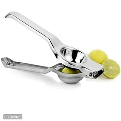 TADAKNATH Stainless Steel Lemon Squeezer with Attached Bottle Opener (Silver)-thumb0