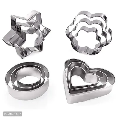 TADAKNATH stainless steel cookie cutter 12 cutter and set of 1