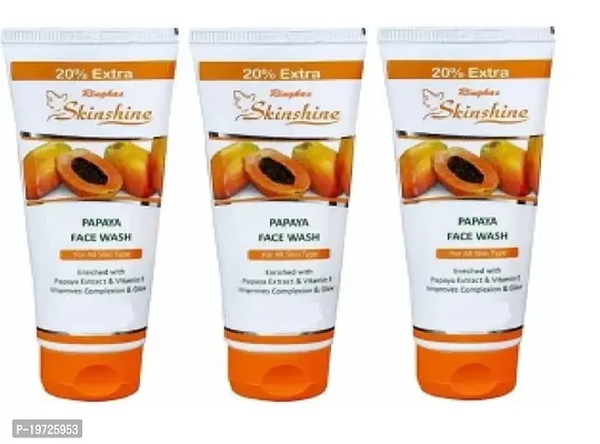 Skin Shine Papaya Face Wash Pack Of 3-thumb0