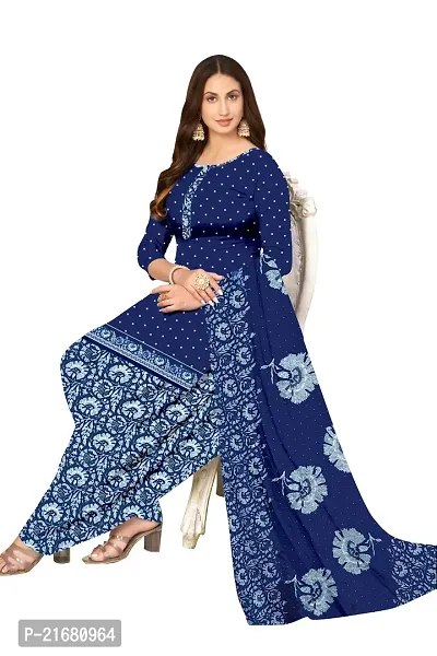 Elegant  Crepe  Dress Material with Dupatta For Women-thumb0