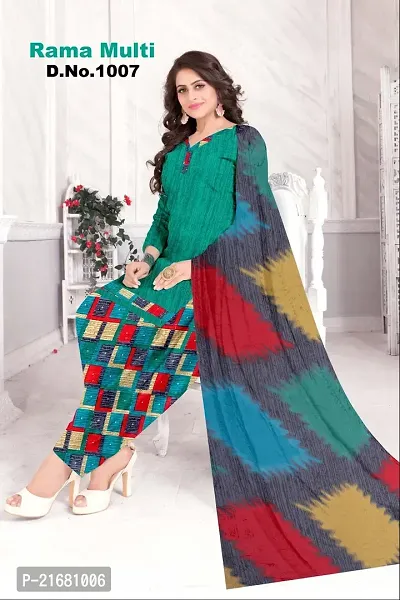 Elegant  Crepe  Dress Material with Dupatta For Women