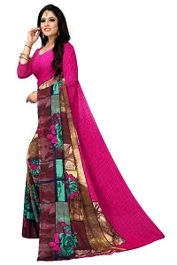 Trendy Georgette Printed Saree with Blouse piece-thumb2