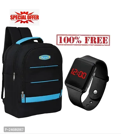 Premium Quality backpack for daily use School College Tuition Travel FREE WATCH 35 L Backpack  (Multicolor)