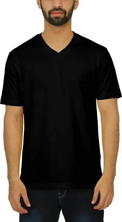 Stylish Fancy Blend Solid T-Shirts For Men