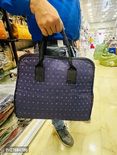 Stylish Blue Fabric Printed Laptop Office Bags For Unisex-thumb0