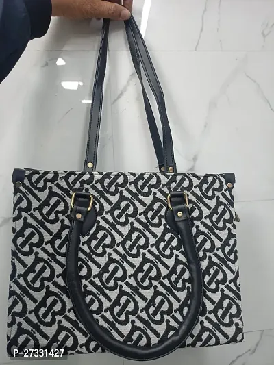 Stylish Black PU Printed Handbags For Women