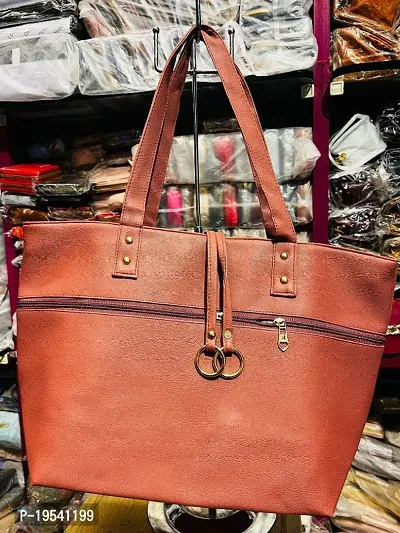 Fancy Double Compartment Solid Handbags