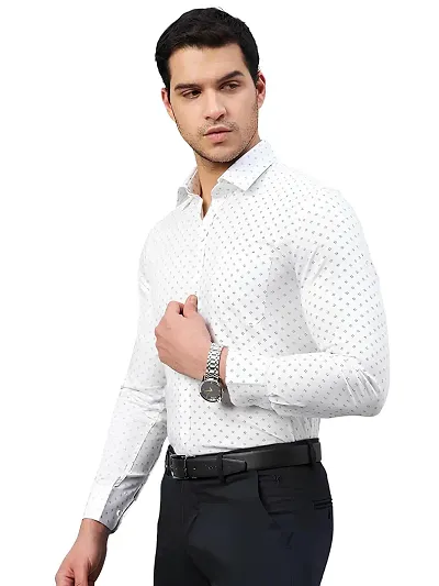 Men's Regular Fit Full Sleeve Comfortable Casual Wear Cortton Print Polka Dot Shirt