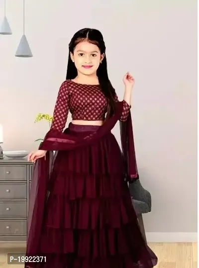 Elegant  Net Lehenga Cholis For Girls-thumb0