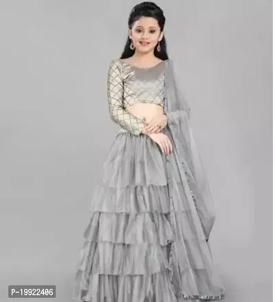 Elegant  Net Lehenga Cholis For Girls-thumb0