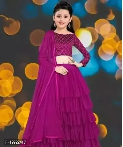 Elegant  Net Lehenga Cholis For Girls-thumb0