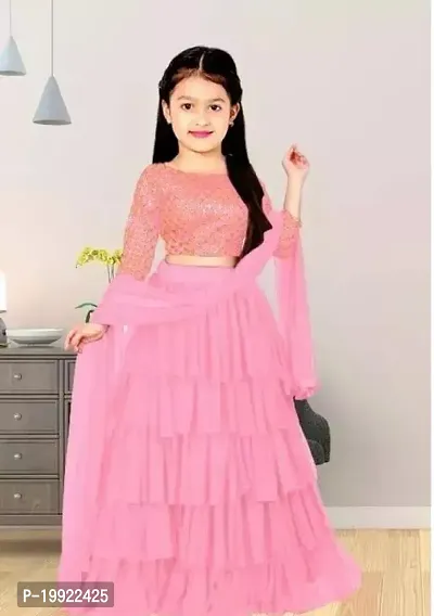 Elegant  Net Lehenga Cholis For Girls-thumb0