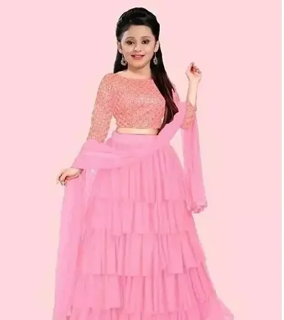 Trendy Girls Tissue Lehenga Cholis with Dupatta