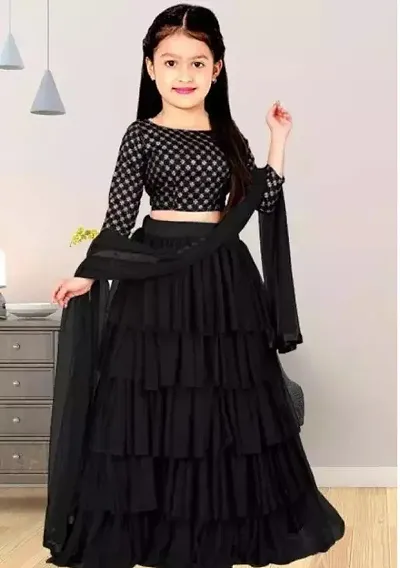 Trendy Girls Tissue Lehenga Cholis with Dupatta