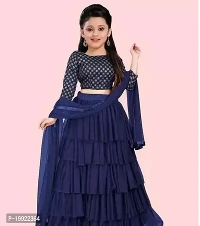 Elegant  Net Lehenga Cholis For Girls-thumb0