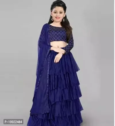 Elegant  Net Lehenga Cholis For Girls-thumb0