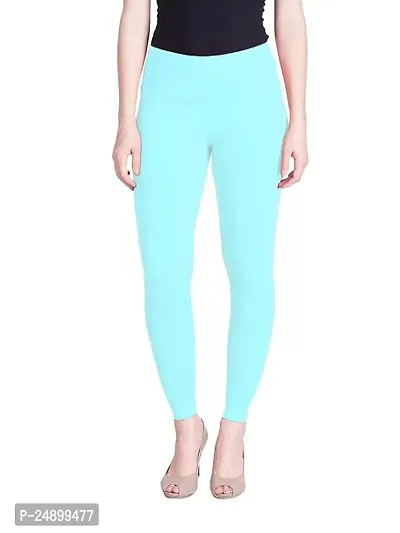 Fabulous Blue Cotton  Leggings For Women