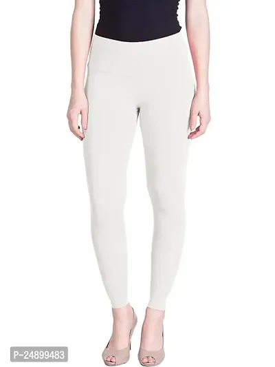 Fabulous White Cotton  Leggings For Women