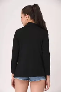 Classy Hangers Women Black Pocket Shrug-thumb1