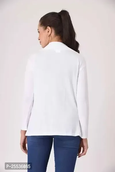 Classy Hangers Women White Pocket Shrug-thumb5