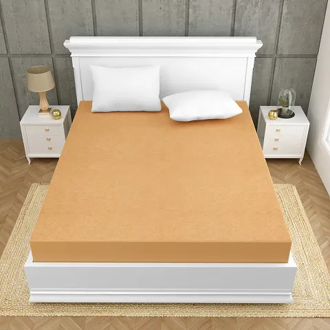 Stylish Solid Double Bed Mattress Protector